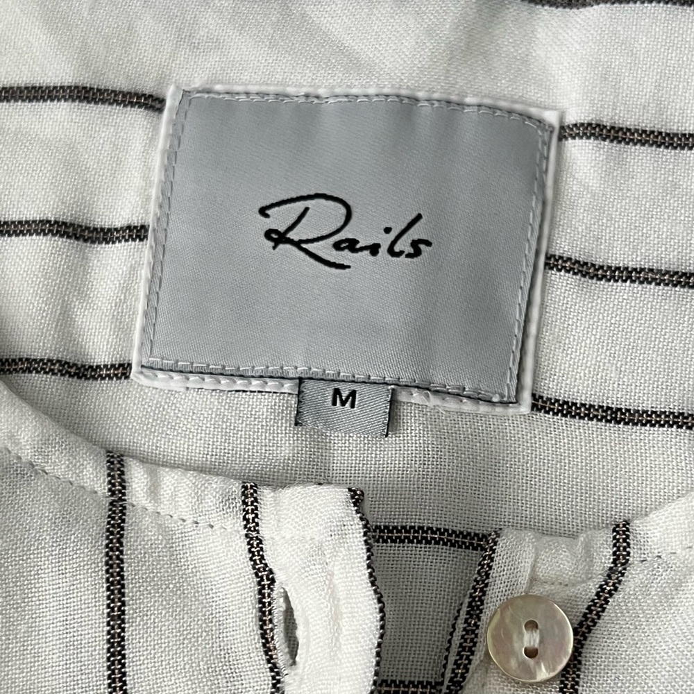 Rails Ruby Button Down Peplum Shirt In San Marino… - image 5